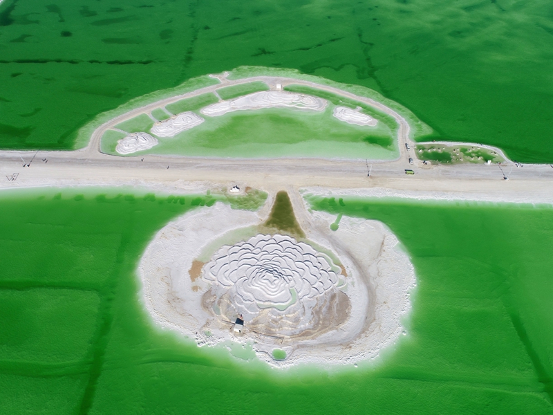 Foto ini menunjukkan Tasik Garam Qarham di provinsi Qinghai. (foto/IC))