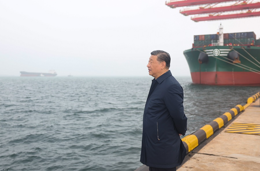 Xi Buat Tinjauan di Bandar Rizhao