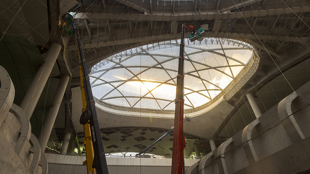 Sebahagian pemandangan di hab pengangkutan Stesen Sub-pusat Beijing. (foto/VCG)