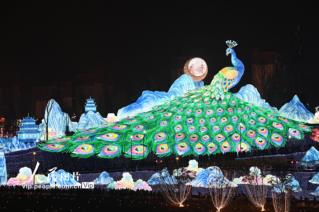 Pelancong mengunjungi Karnival Tanglung Dinosaur Antarabangsa Zigong ke-31 pada 15 Jan 2025.