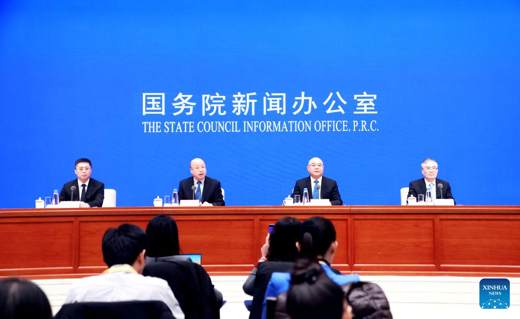 Foto sidang media oleh Pejabat Penerangan Majlis Negara di Beijing, ibu negara China pada 21 Januari 2025. (Xinhua/Pan Xu)