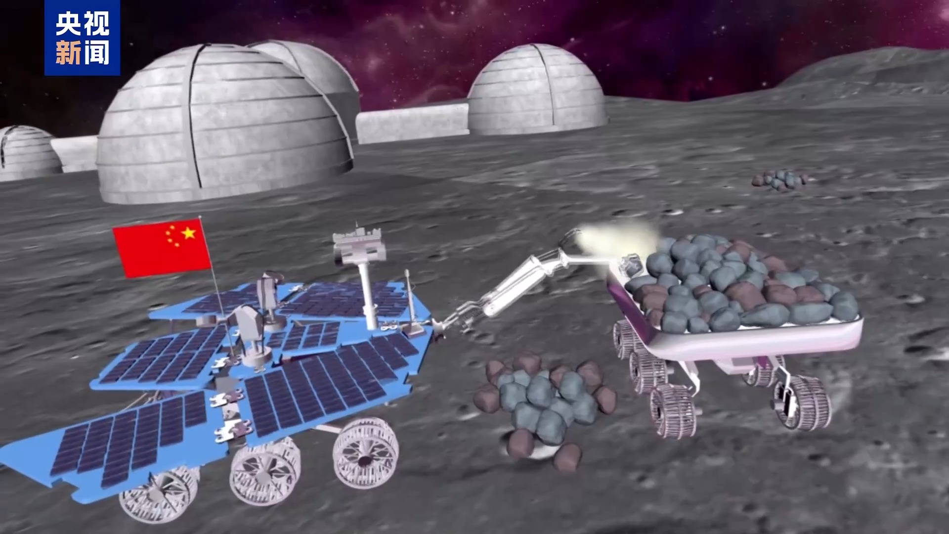 Penyelidik dari Universiti Perlombongan dan Teknologi China membangunkan robot angkasa lepas buatan tempatan yang pertama. (Foto/CCTV News)