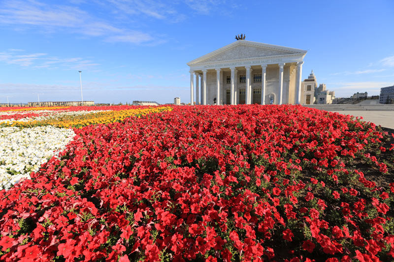 Gambar sebuah rumah opera di Astana, Kazakhstan. (Foto ihsan Syarikat Perkhidmatan Pelancongan Antarabangsa Wilayah Barat Xinjiang)