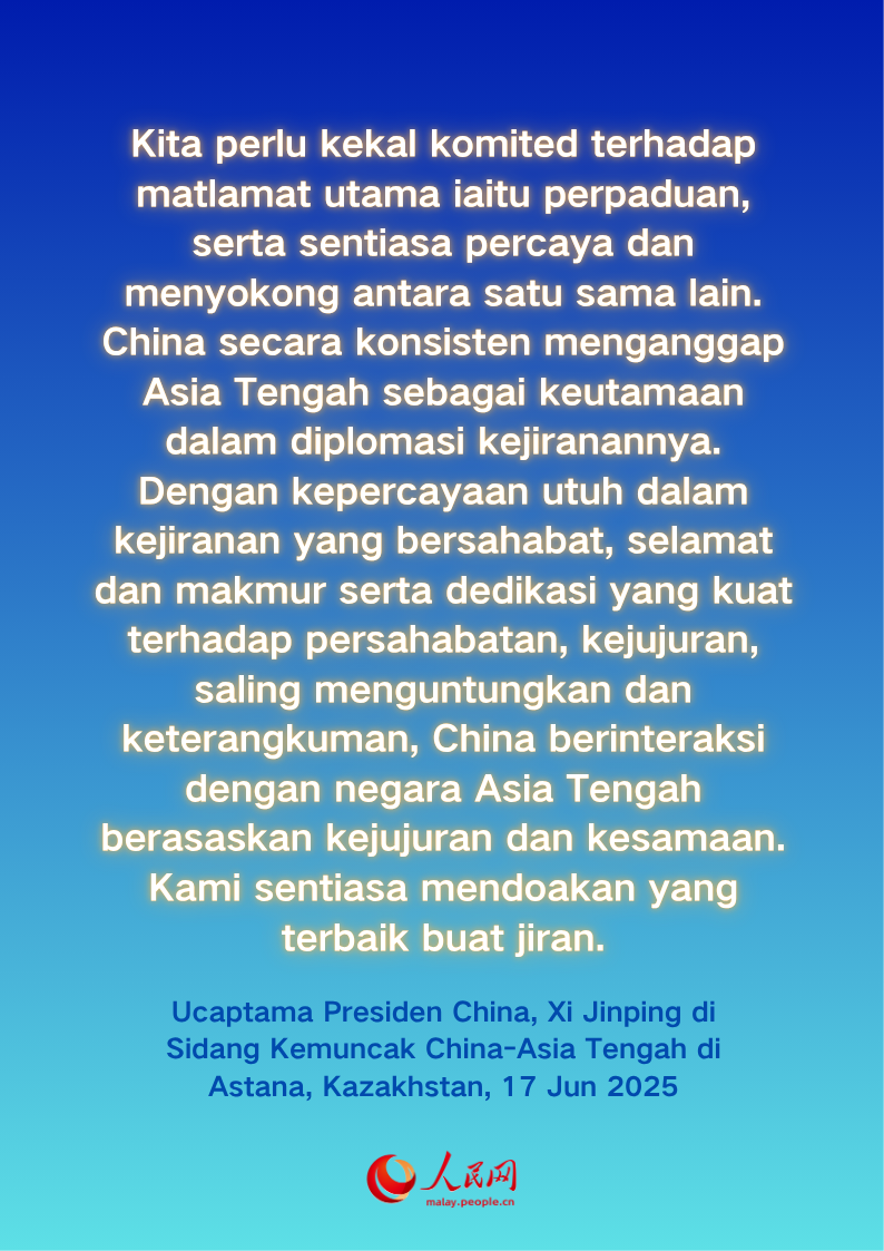 Sorotan Penting Ucaptama Xi di Sidang Kemuncak China-Asia Tengah Kedua