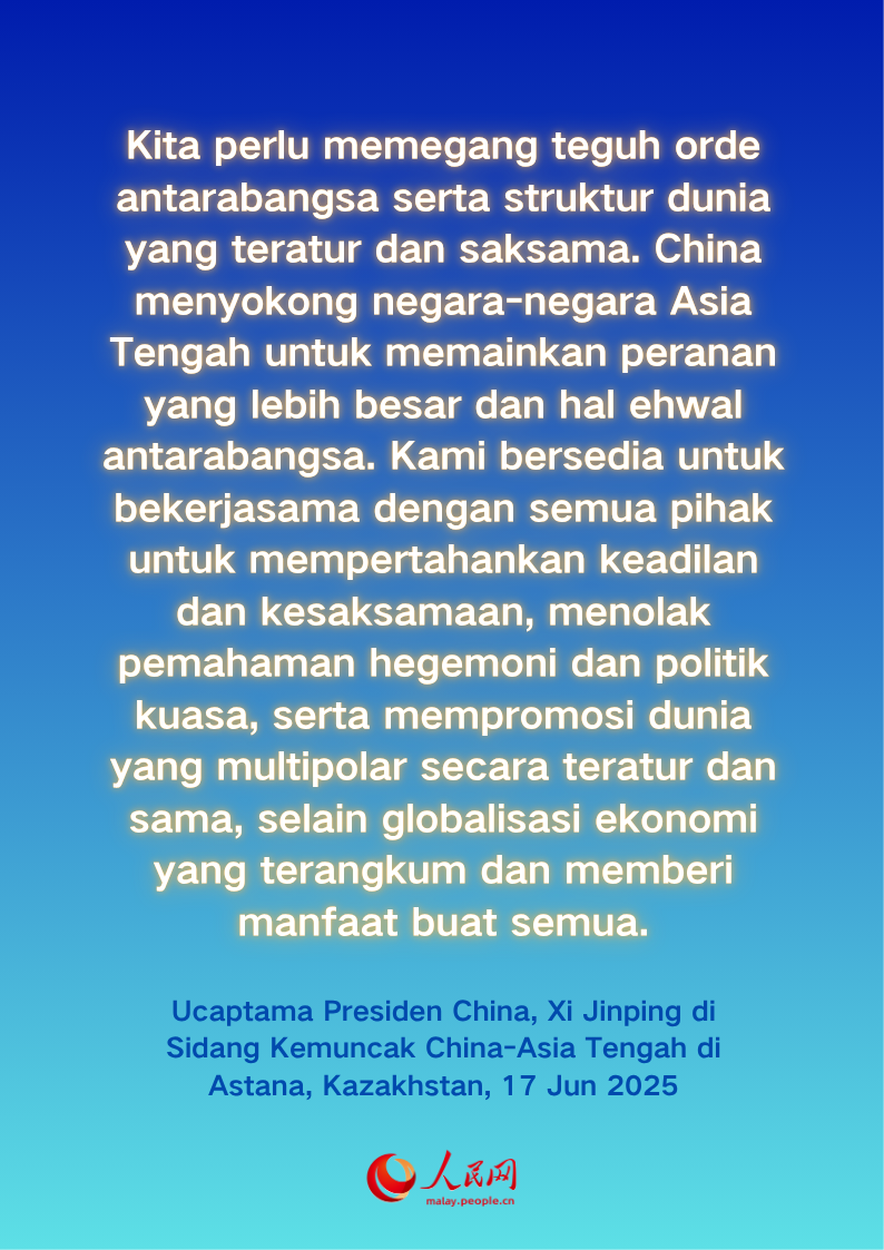 Sorotan Penting Ucaptama Xi di Sidang Kemuncak China-Asia Tengah Kedua