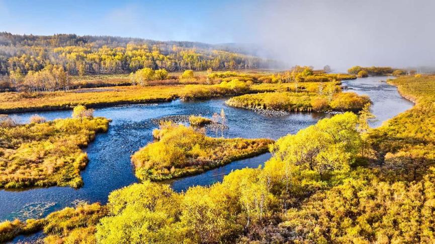Pemandangan musim luruh di Taman Hutan Kebangsaan Arxan. (People’s Daily Online/Shi Jiamin)
