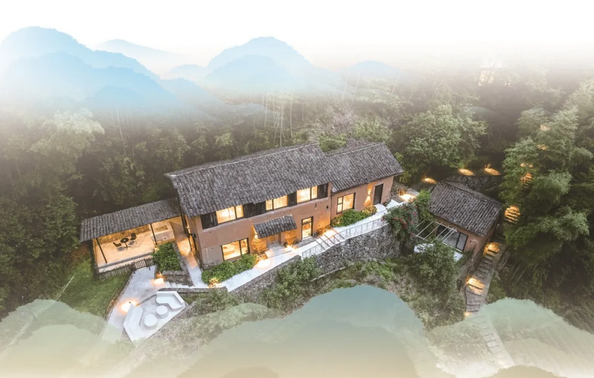 Pemandangan sebuah B&B di sebuah kampung di kaunti Songyang, Provinsi Zhejiang, timur China. (Foto ihsan Biro Budaya, Radio, Televisyen, Pelancongan dan Sukan kaunti Songyang)